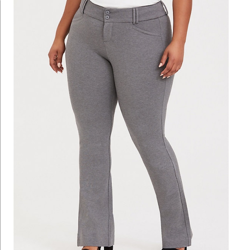 Torrid Studio Gray Ponte Stretch Trouser